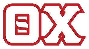 Stylized text spelling 'FOX' in bold red and white letters with a black outline.
