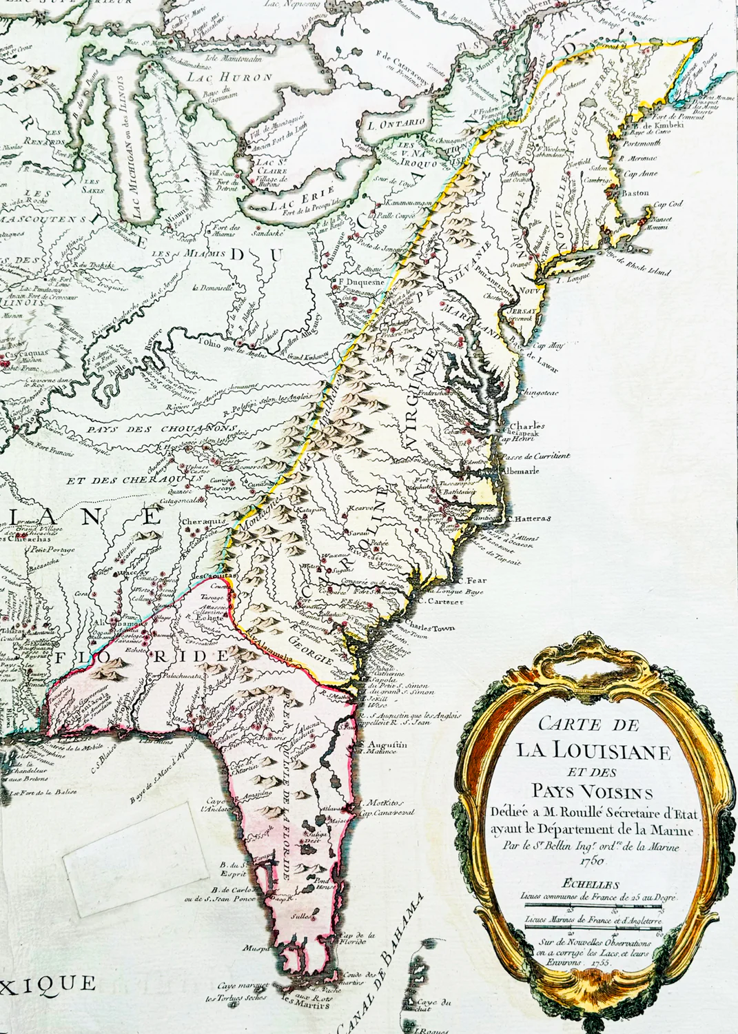 Map of America in 1750