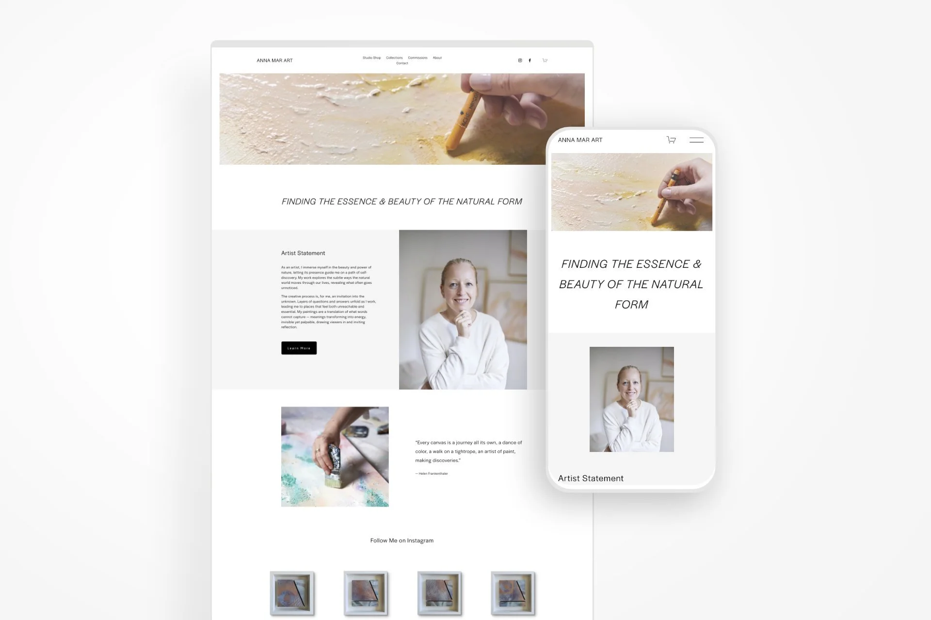 Anna Mar Art Website Design by Anna Mar Design