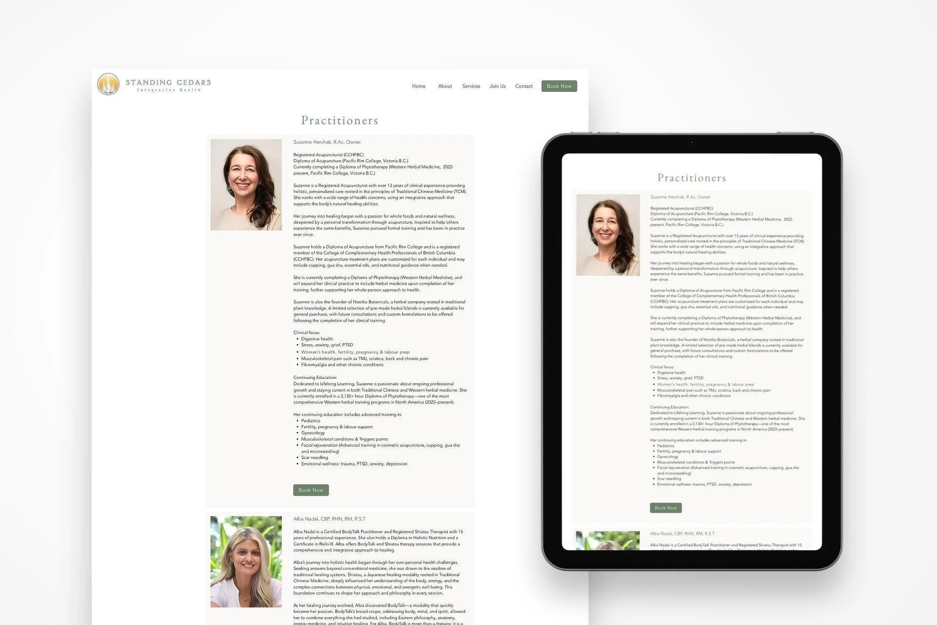 Standing Cedars Website Redesign Anna Mar Design