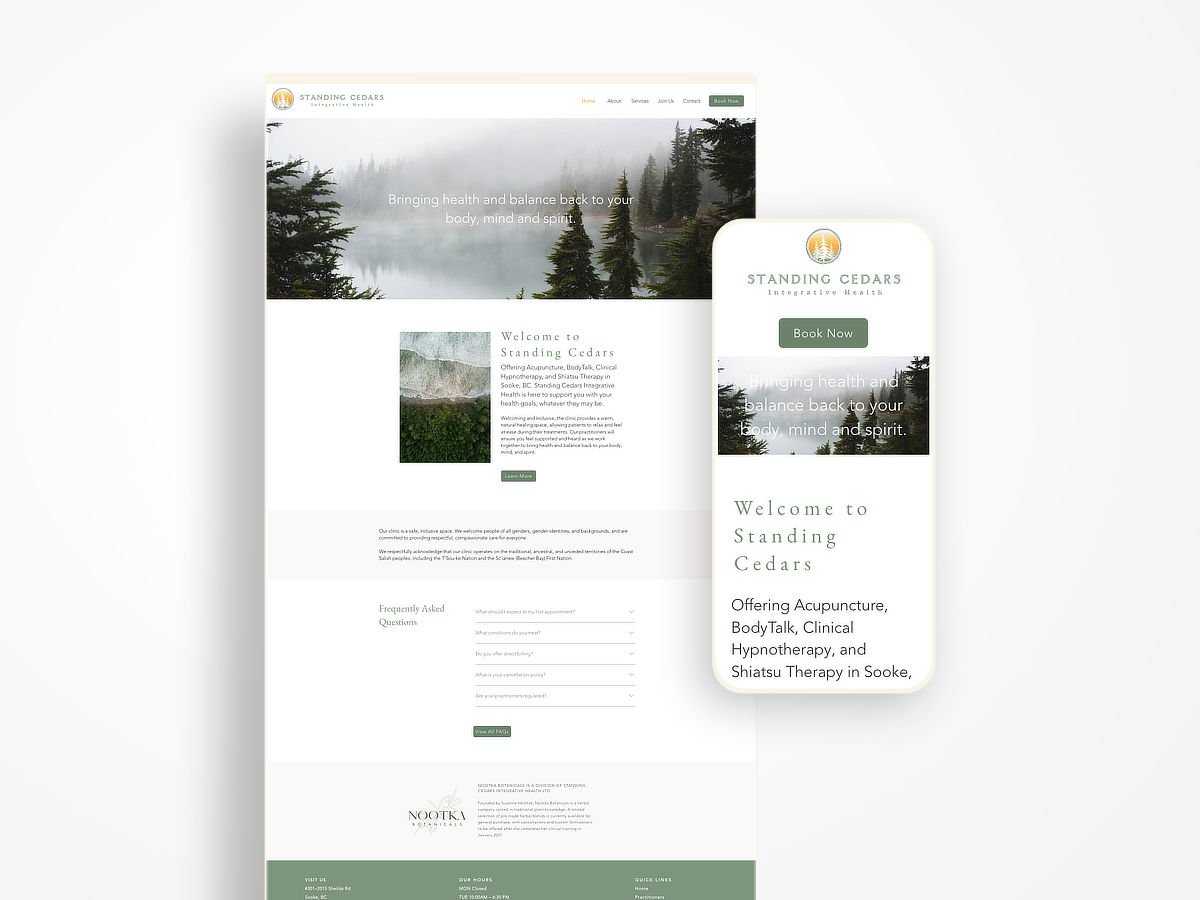 Standing Cedars - Website Redesign