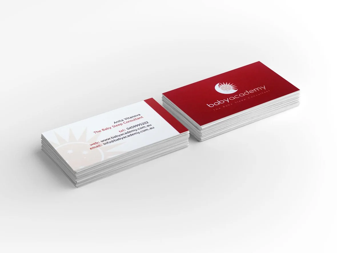 Baby Academy business card design by Anna Mar