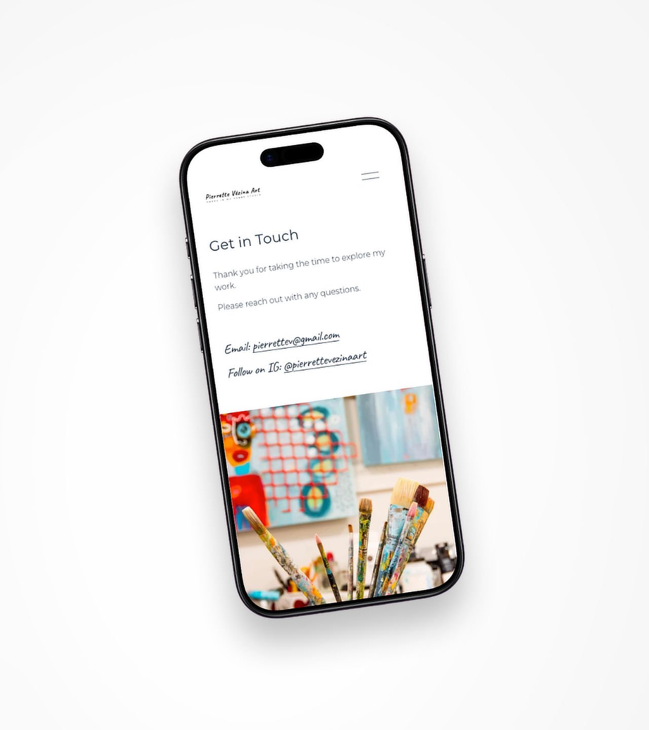 Pierrette Vezina Art Website Design Anna Mar Design