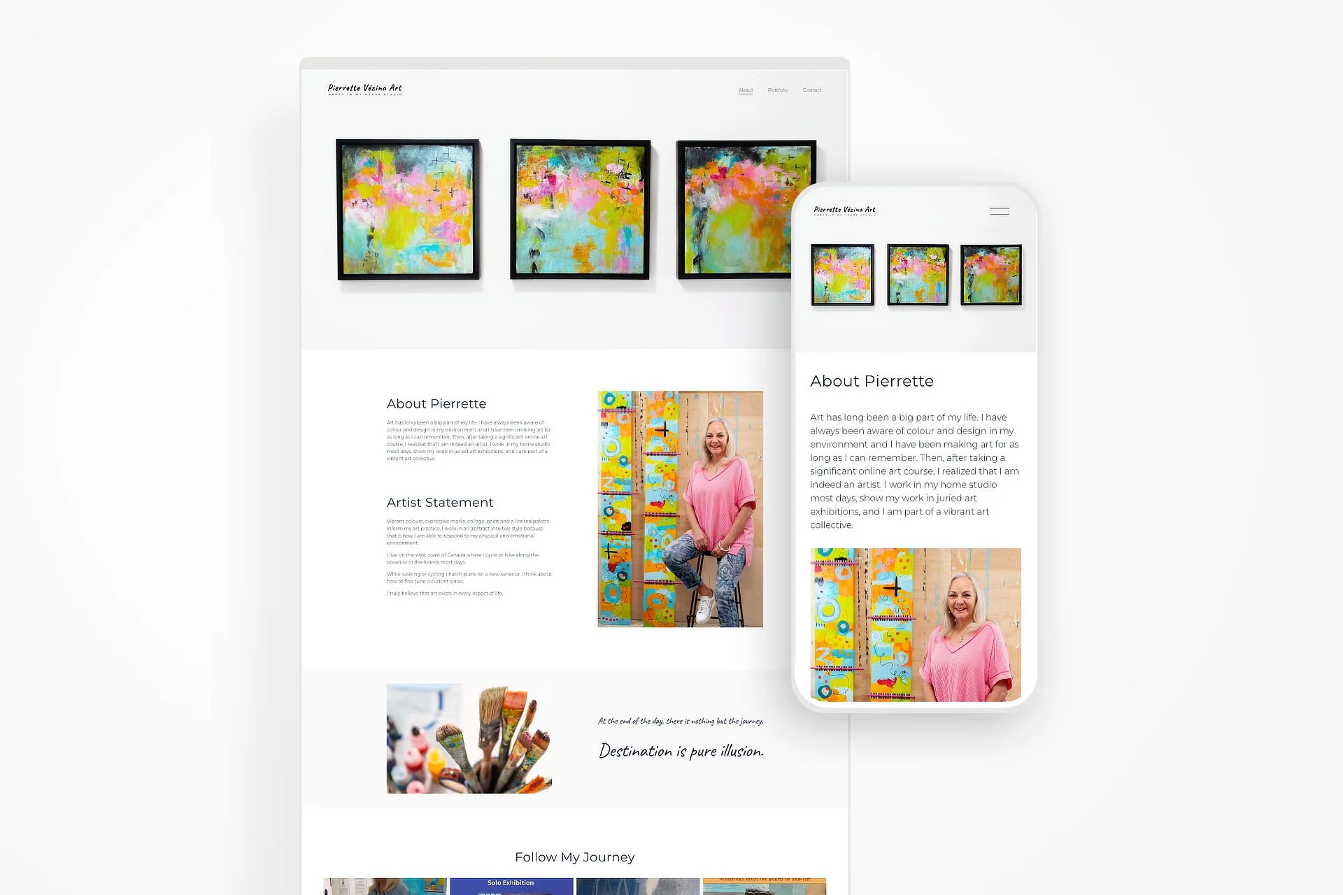 Pierette Vezina Art Website Design