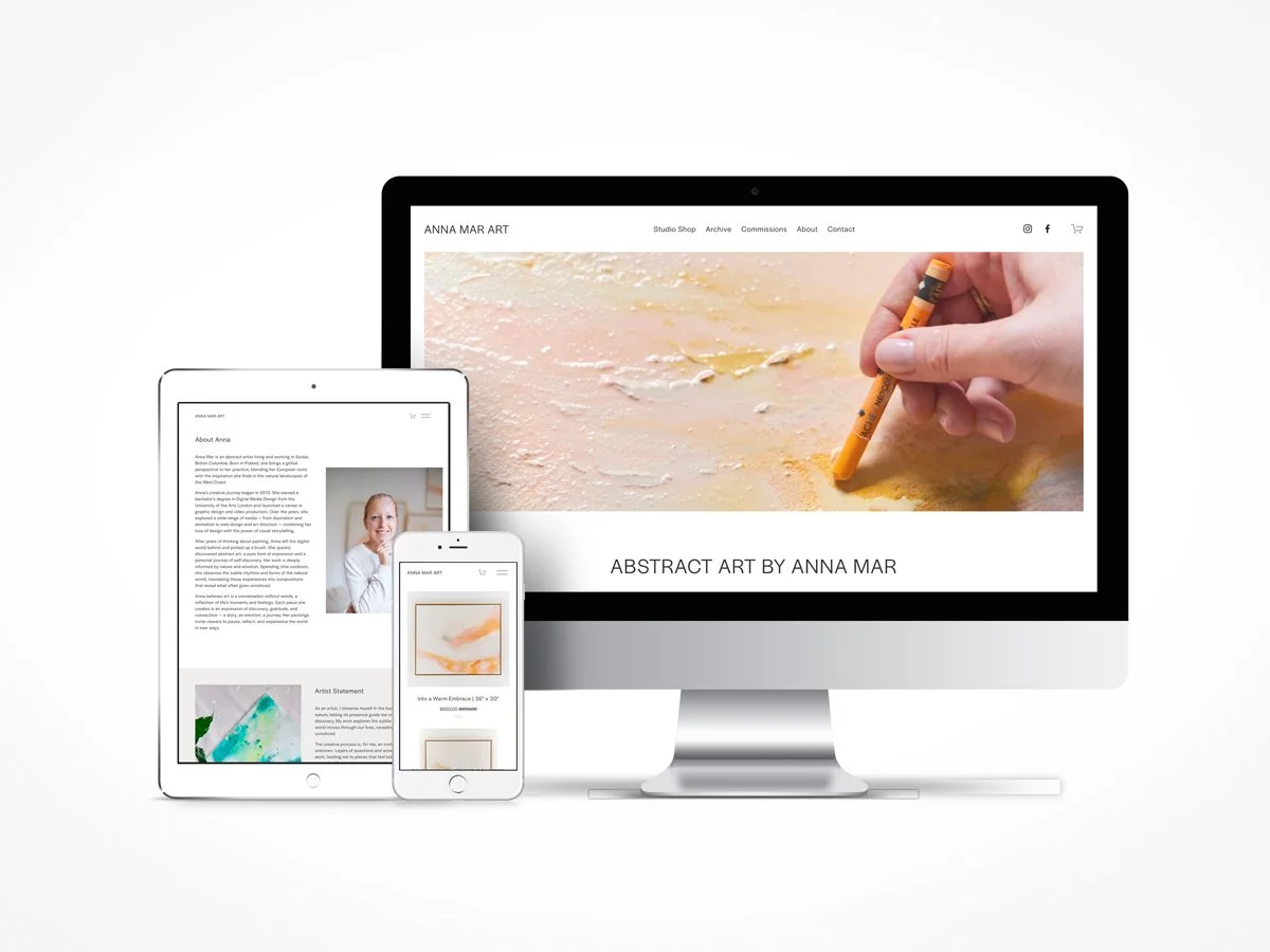 Anna Mar Art  - Website Design