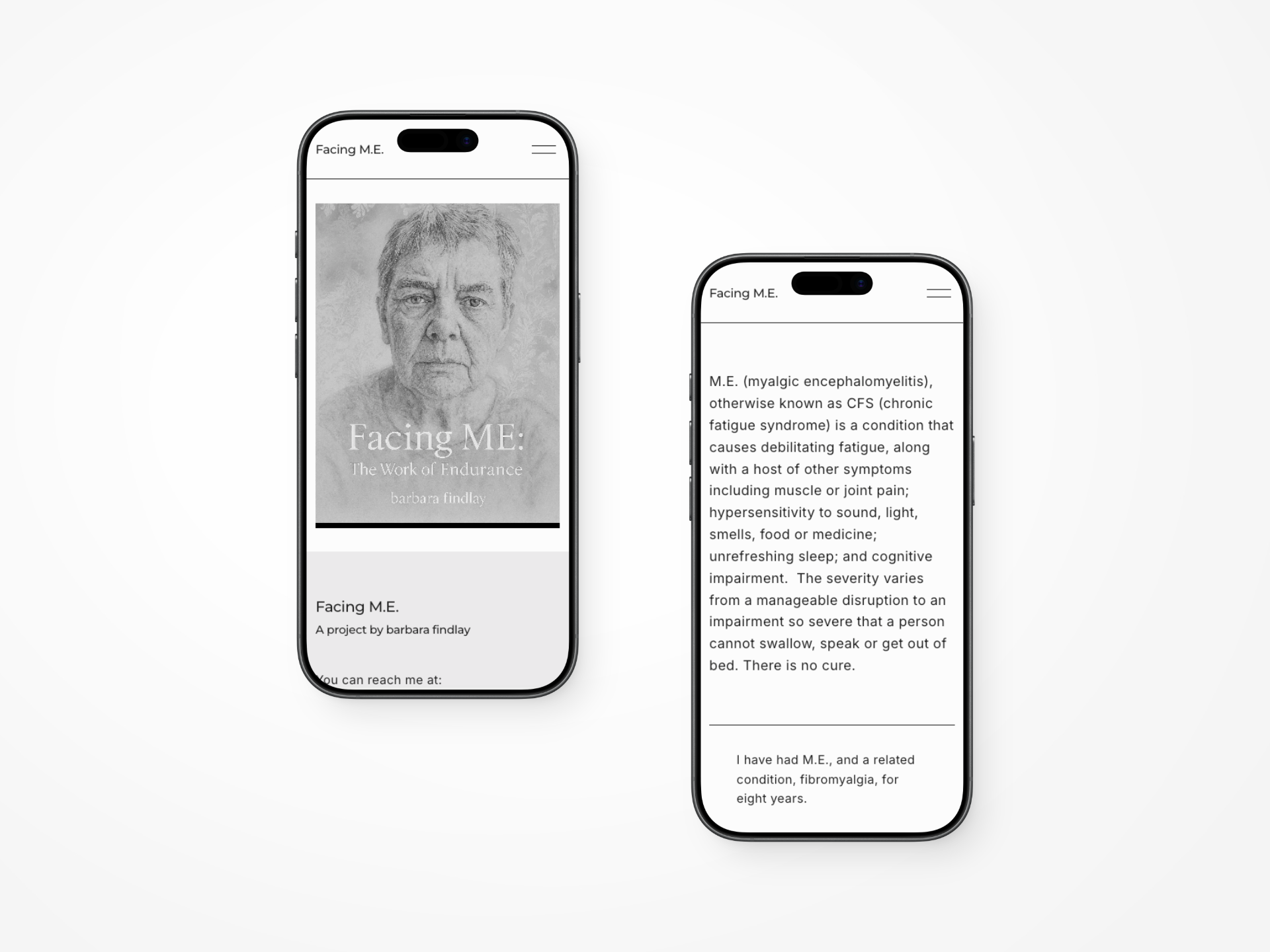 Facing M-E. Website Design Mobile