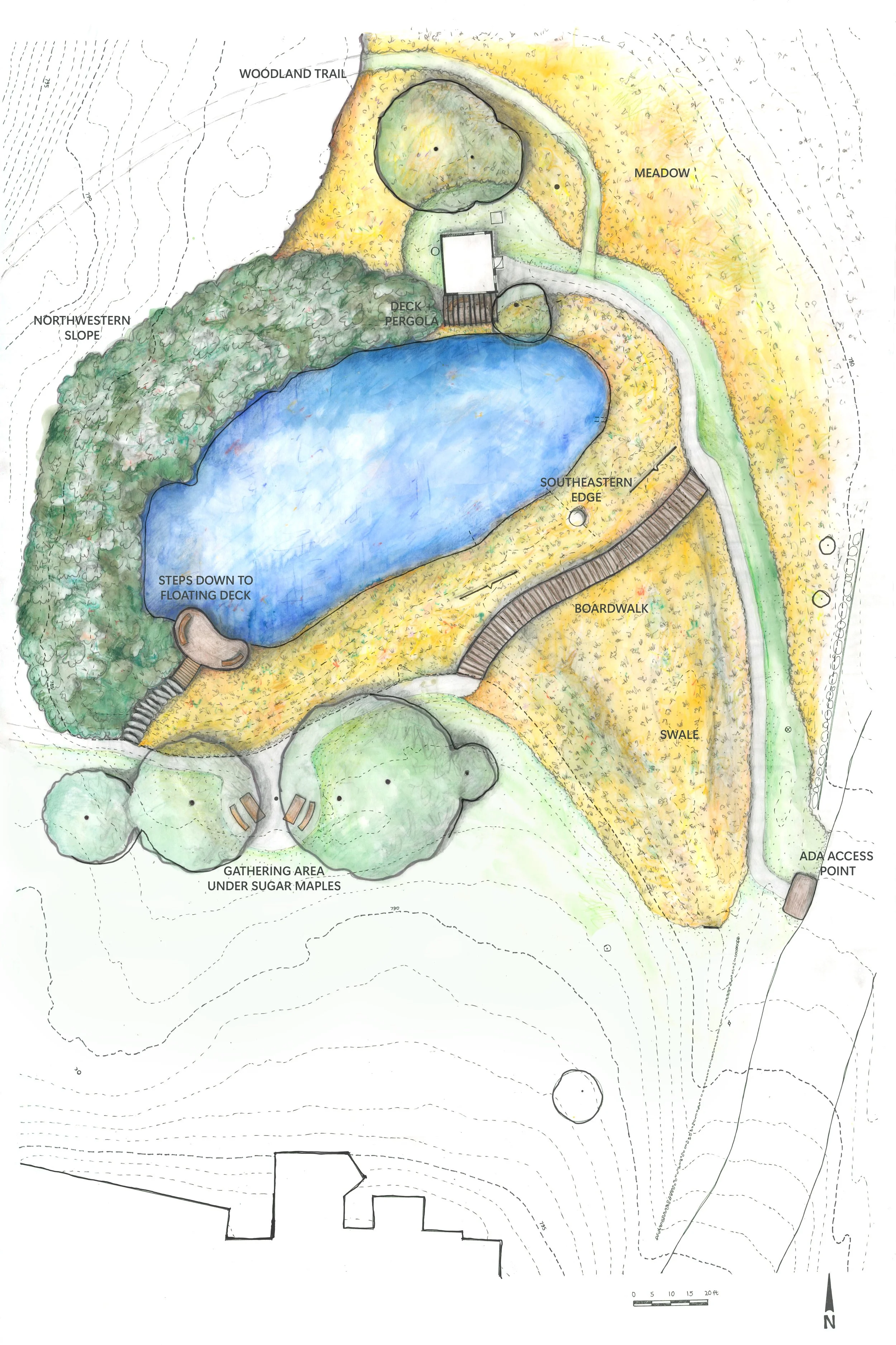 final design for the pond