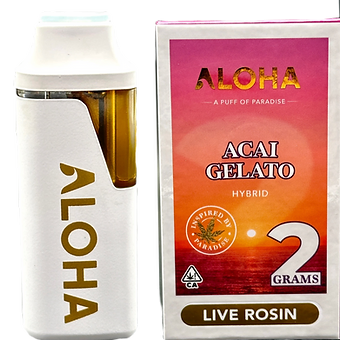 ALOHA LIVE ROSIN 2G DISPOSABLE ACAI GELATO