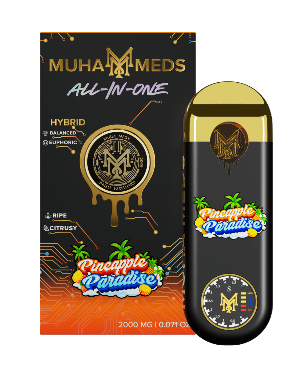 Muha Meds Pineapple Paradise 2g disposable vape, hybrid