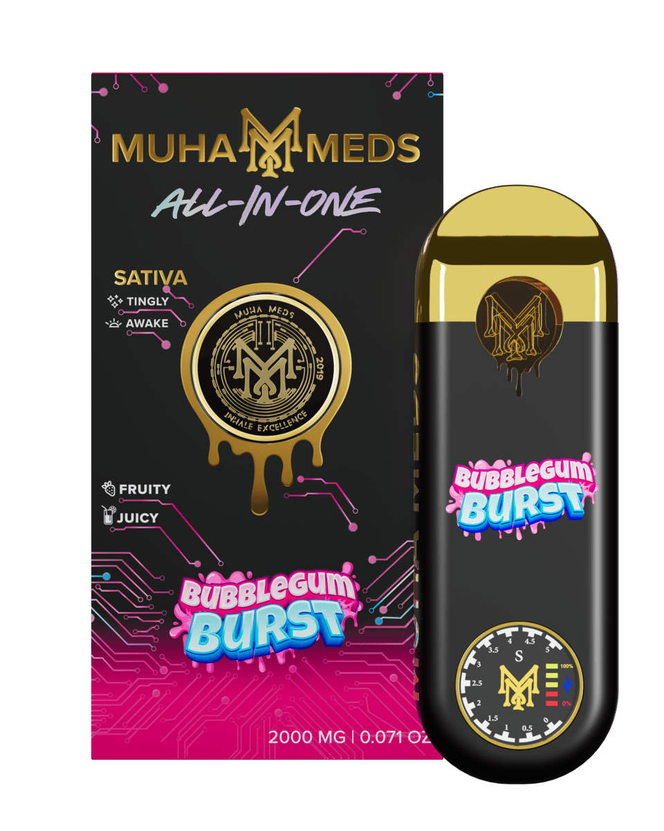 Muha Meds Bubblegum Burst 2g disposable vape, indica
