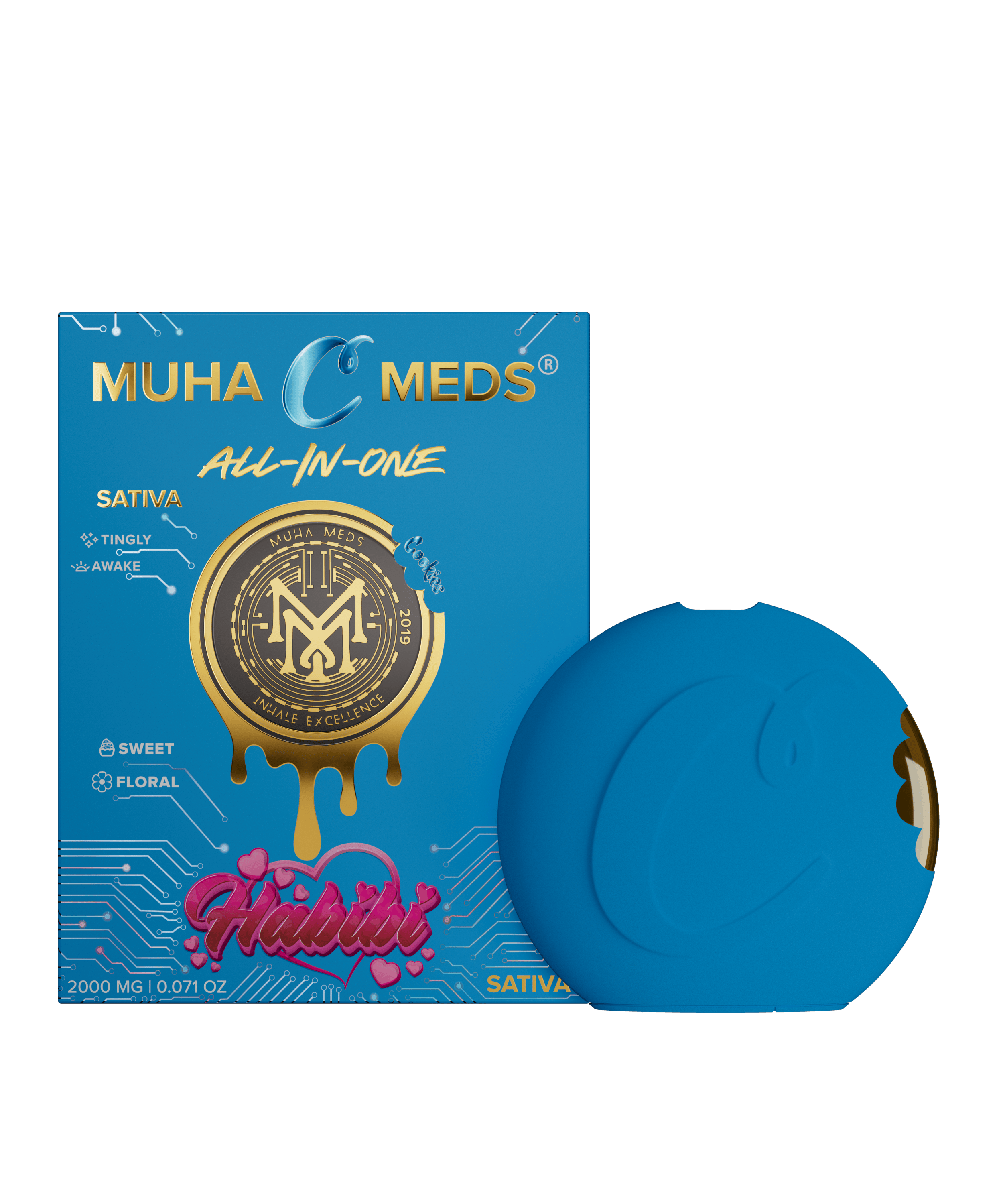 Muha Meds Habibi 2g disposable vape, sativa