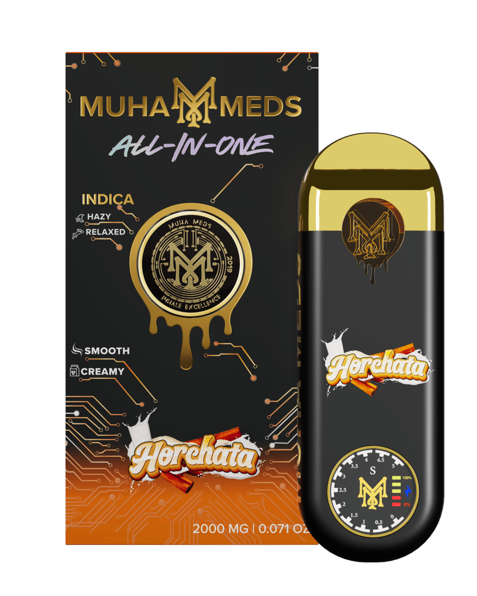 Muha Meds Horchata 2g disposable vape, indica