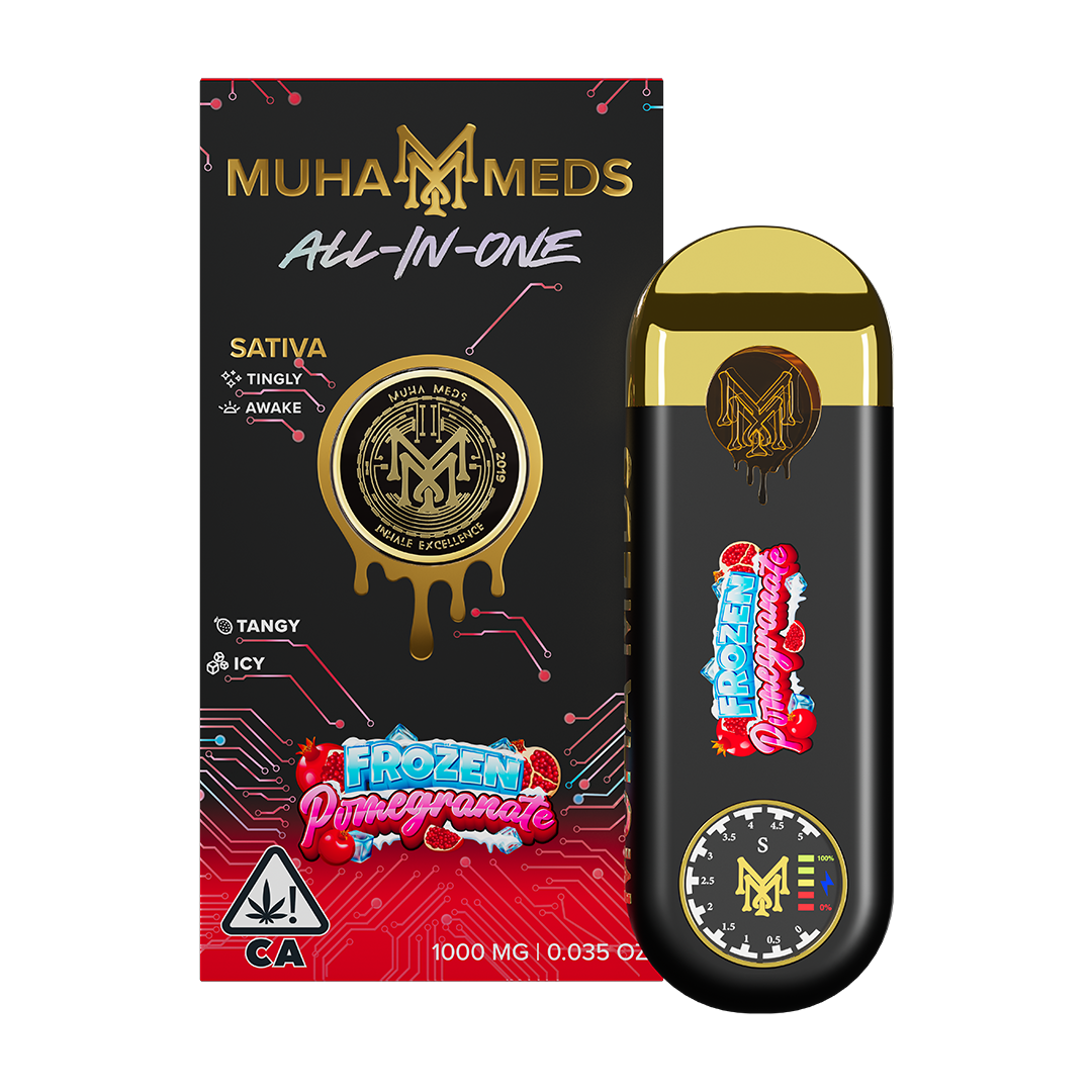 Muha Meds Frozen Pomegranate 2g disposable vape, sativa