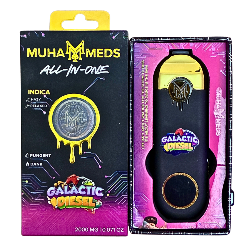 Muha Meds Galactic Diesel 2g disposable vape, indica