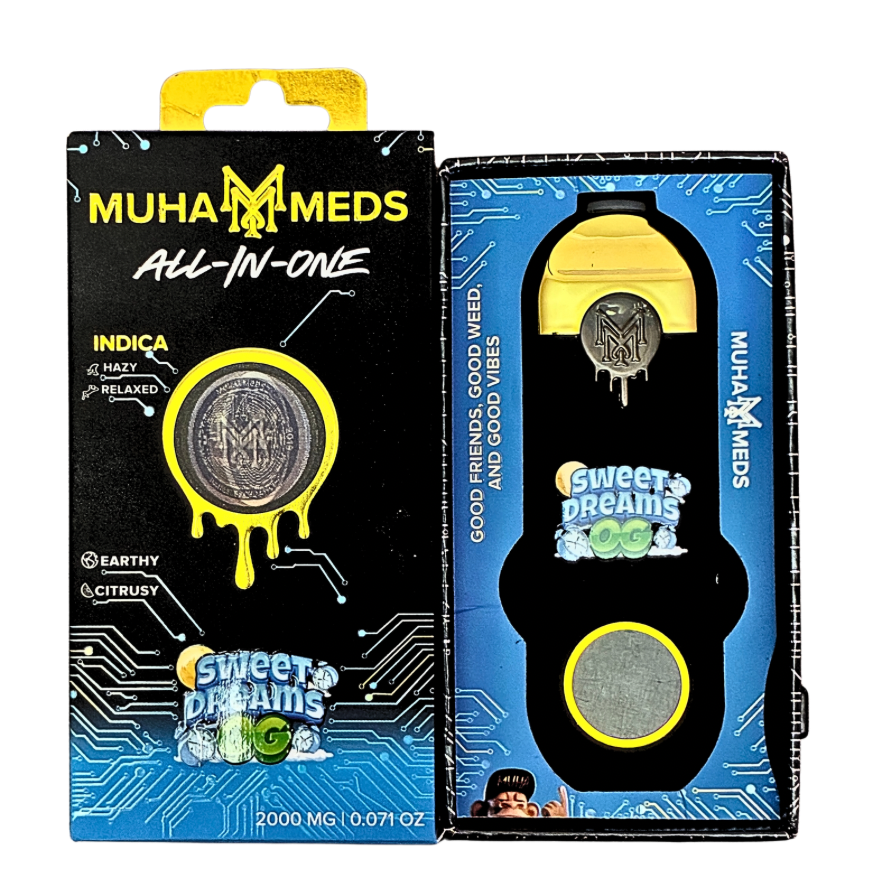 Muha Meds Sweet Dreams OG 2g disposable vape, indica