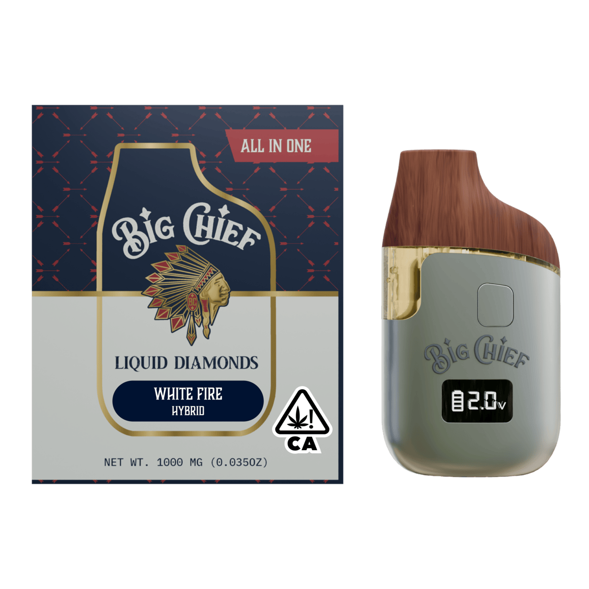 BIG CHIEF 1G DISPOSABLE WHITE FIRE