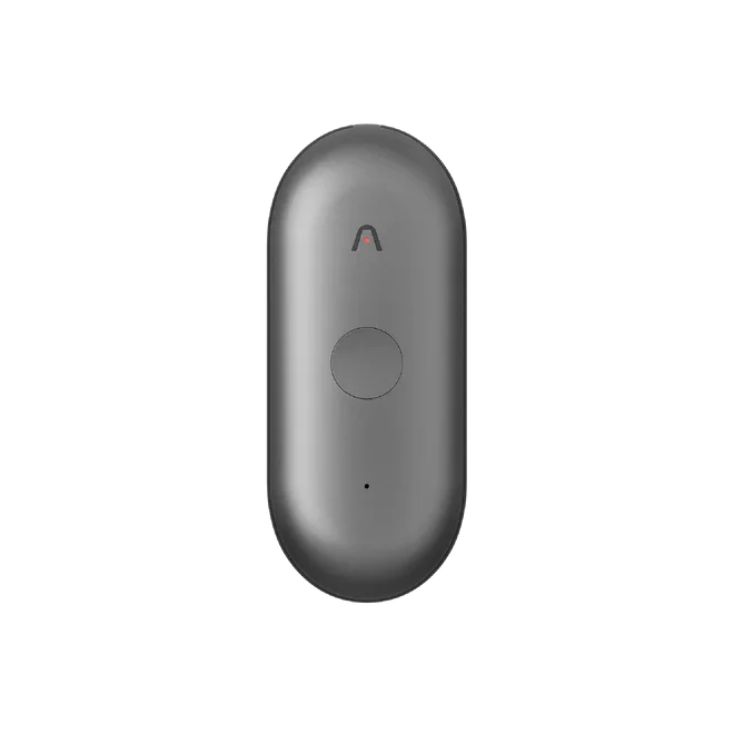 The new Plaude NotePin S has a button instead of the pressure sensitive area used to turn the older NotePin on or off.