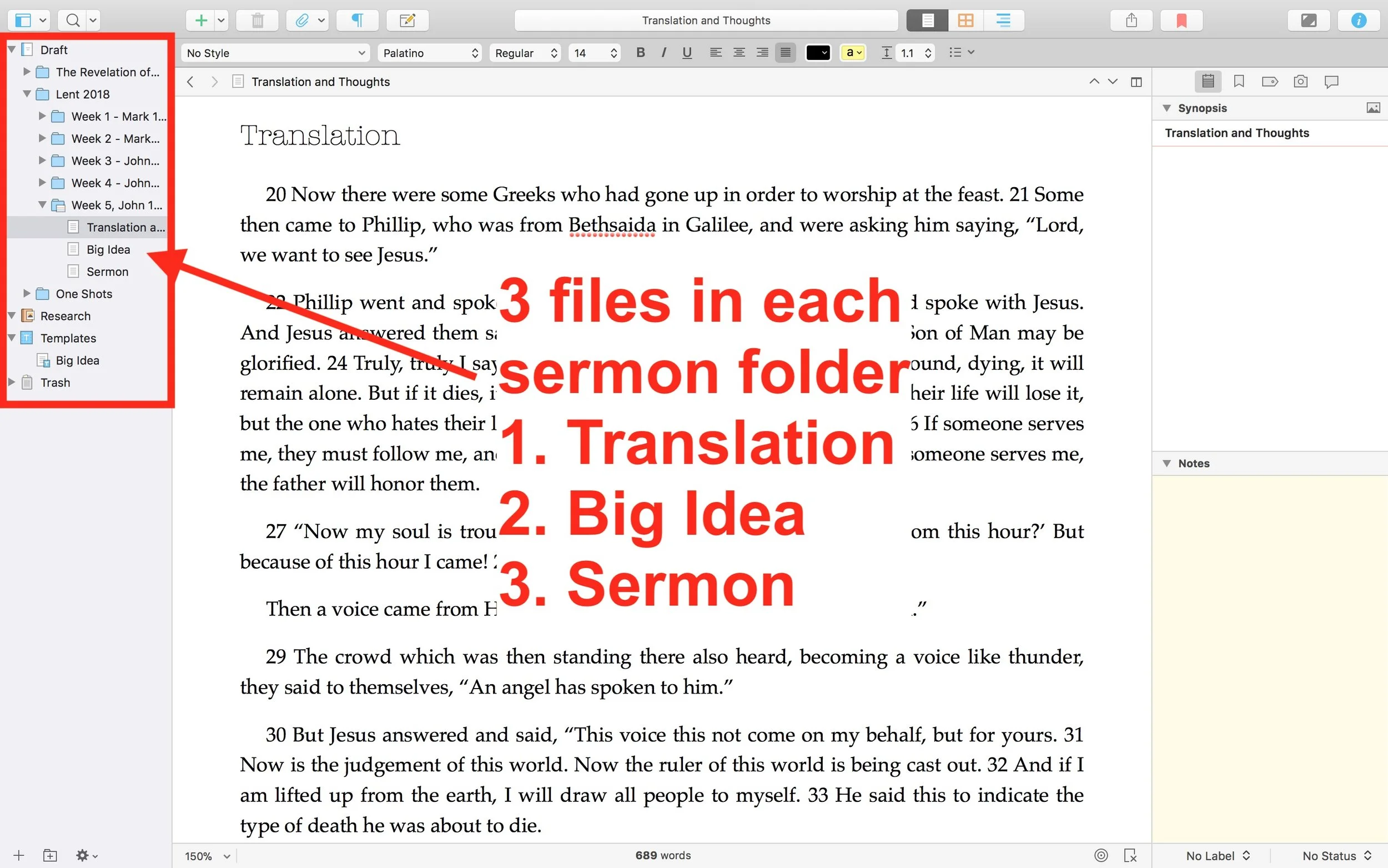 Using Scrivener to Write Sermons