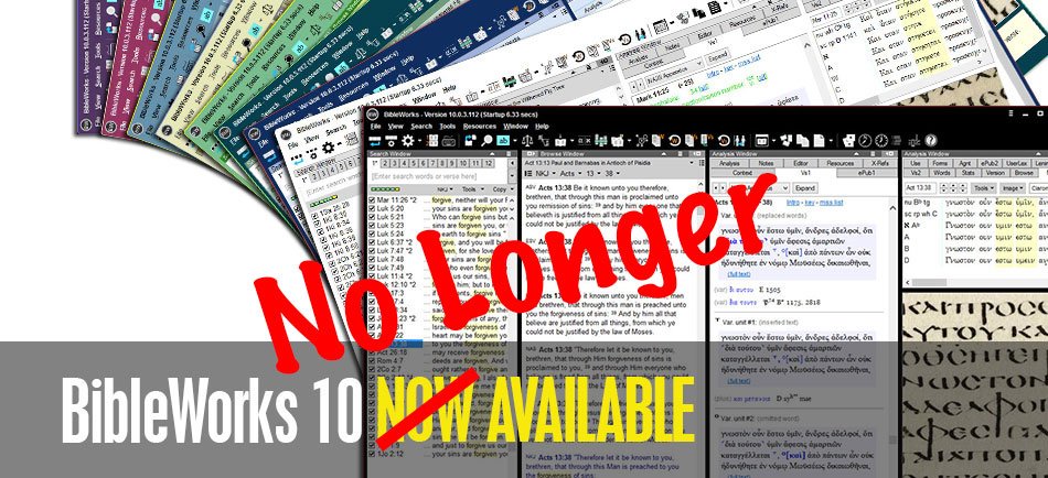 Alternatives to BibleWorks - Shutting Down June 15
