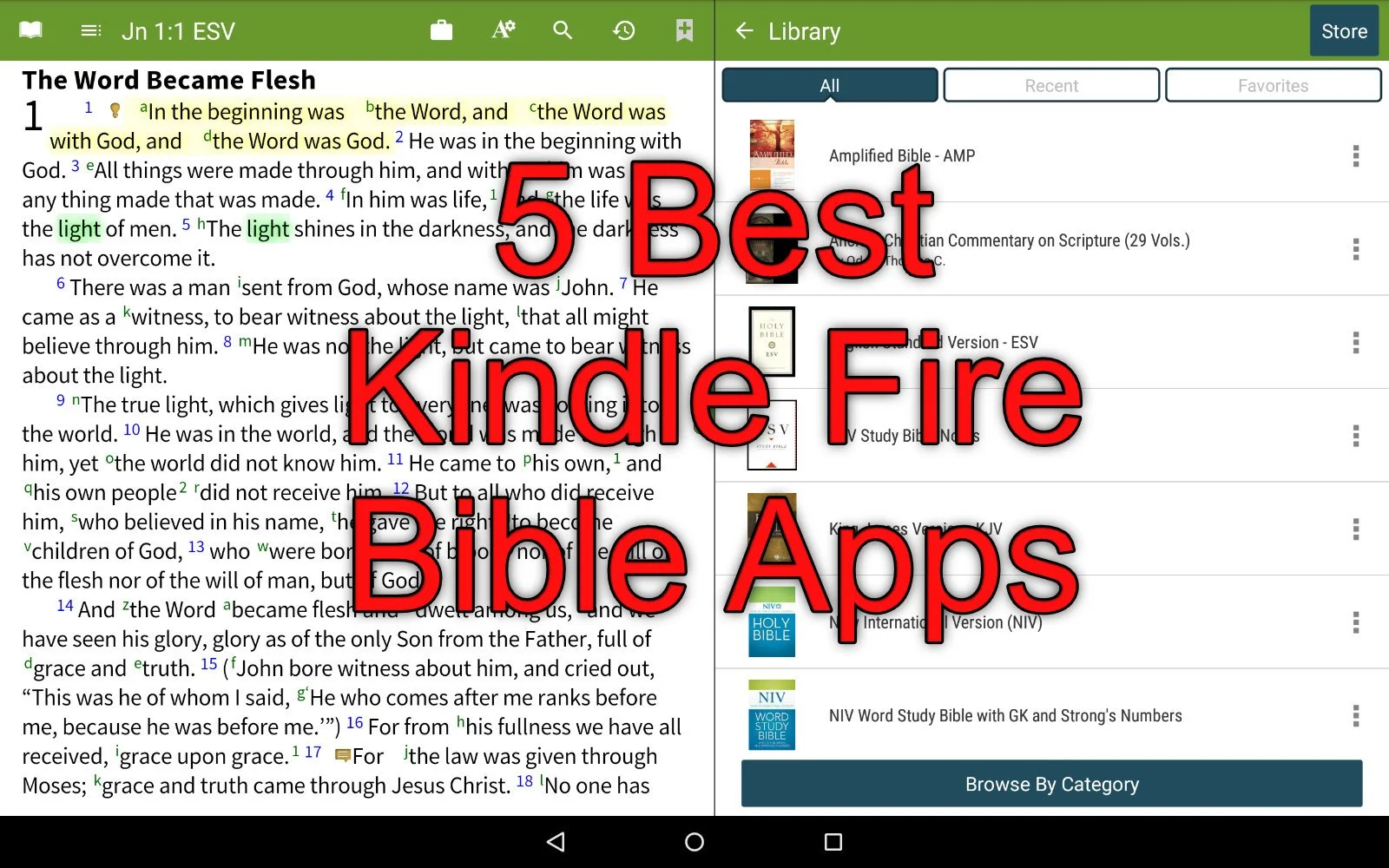 5 Best Kindle Fire Bible Apps