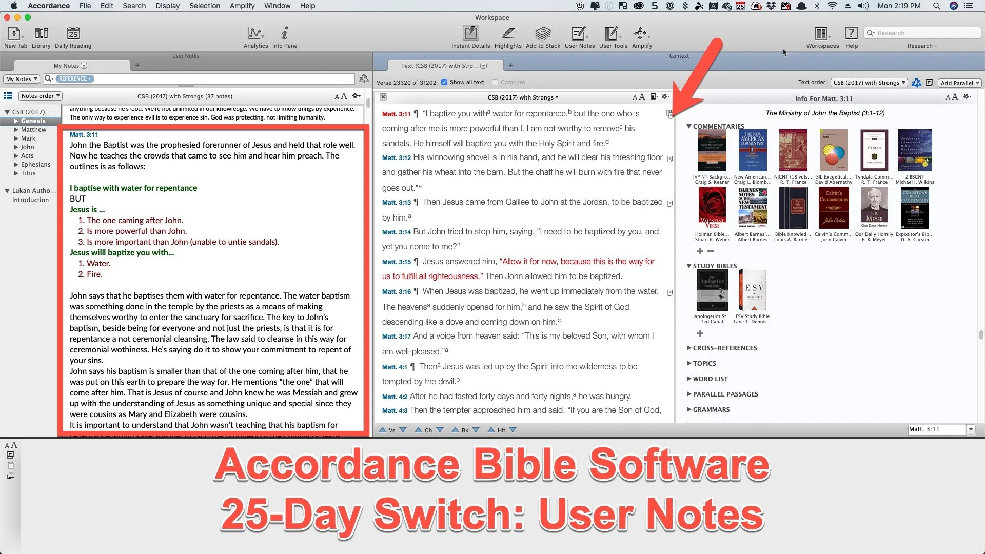 Accordance Bible Software 25-Day Switch Part Two - Notes