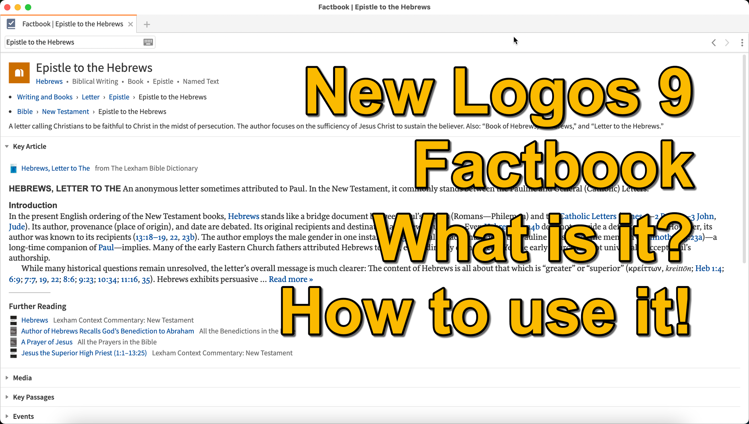 Logos 9 Factbook: How To Get the Most Out of the New Features in Logos 9