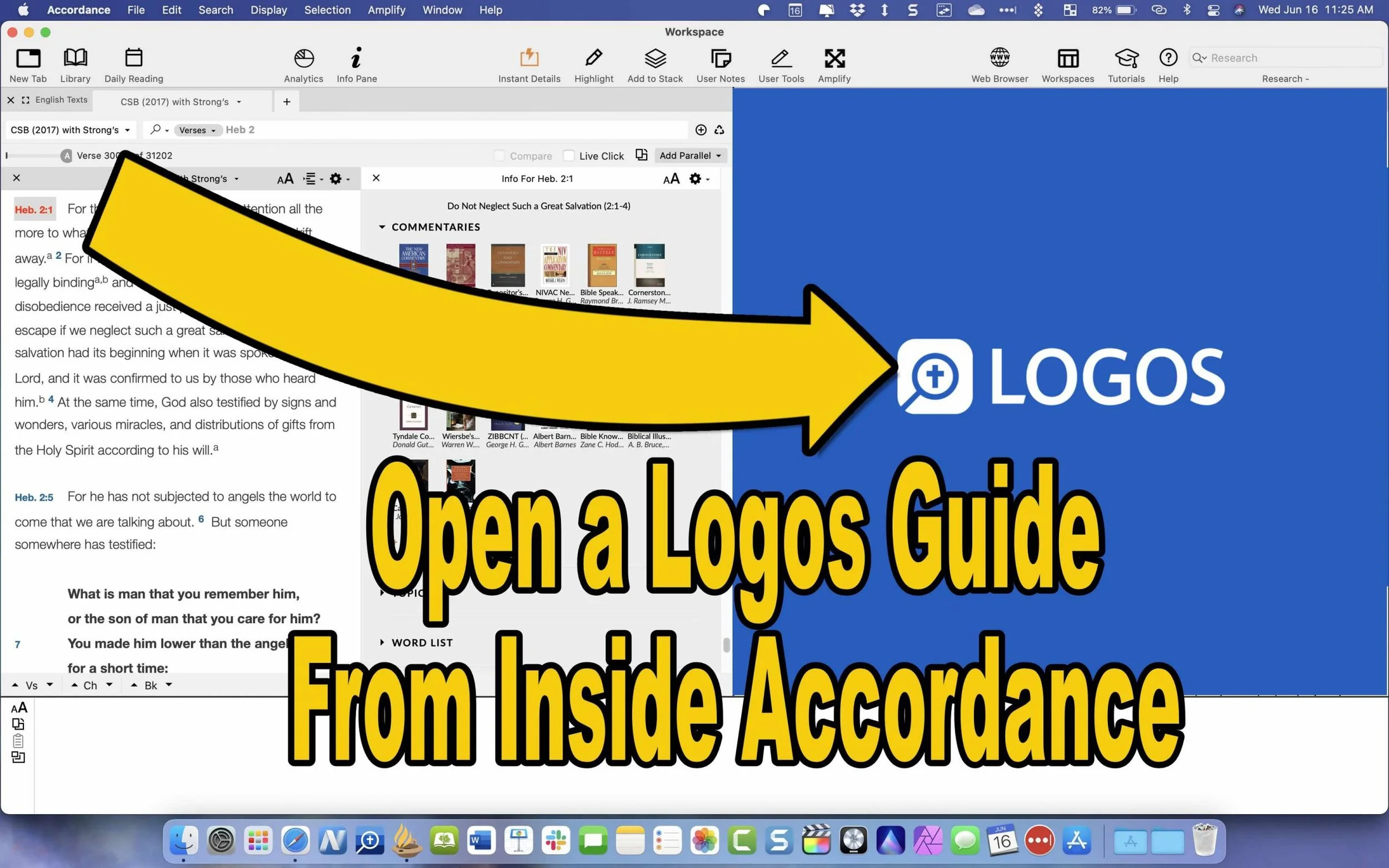 How to Use Accordance Amplify to Website to Open Your Logos Library