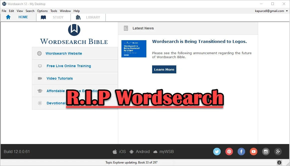 Wordsearch Support by Logos Ended, Now What?