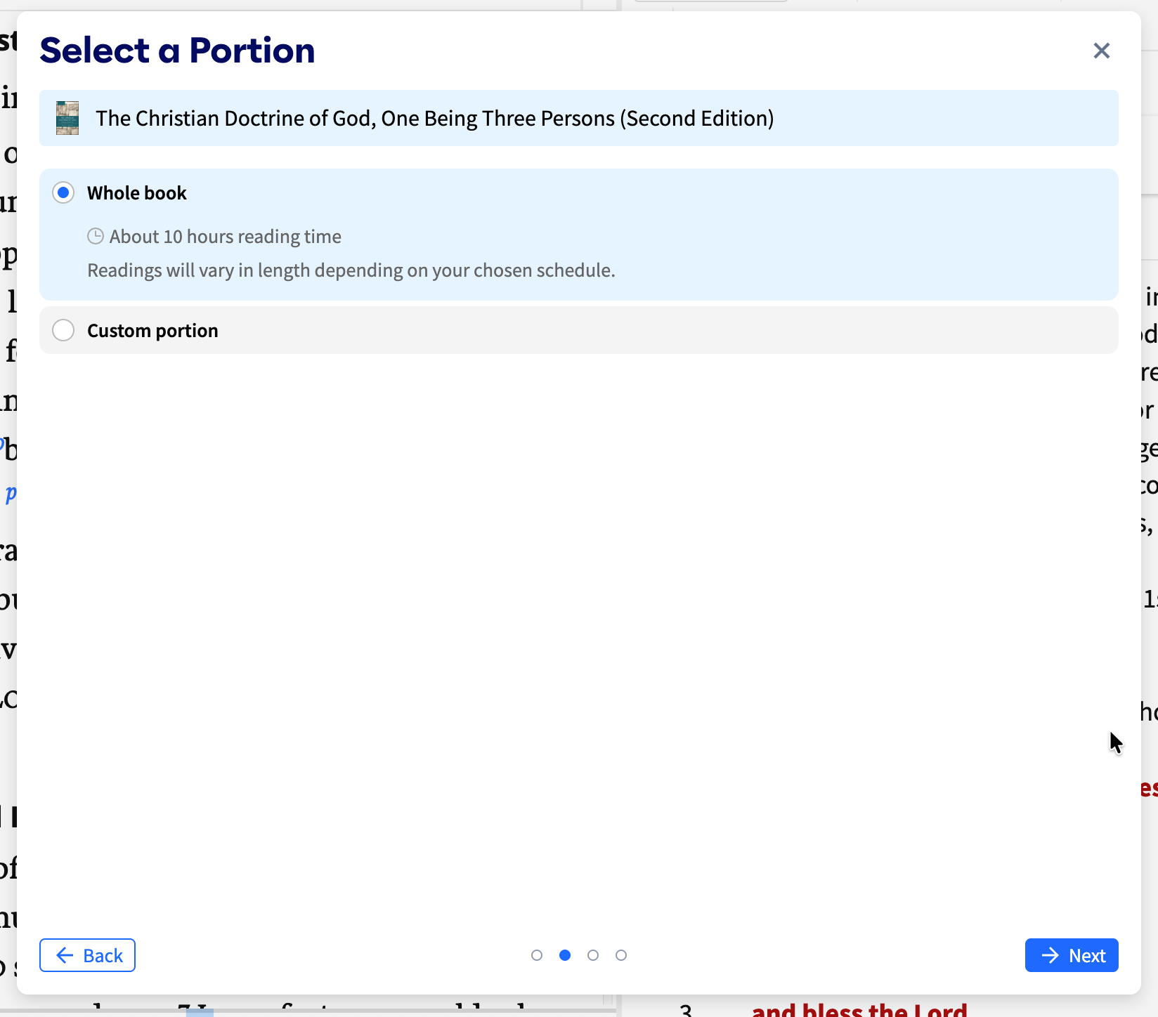 select portion another book
