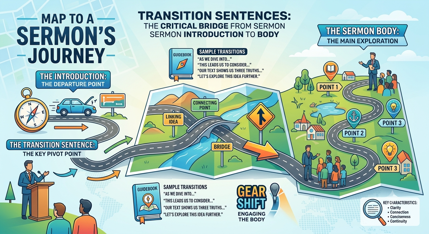 transition sentences infographic