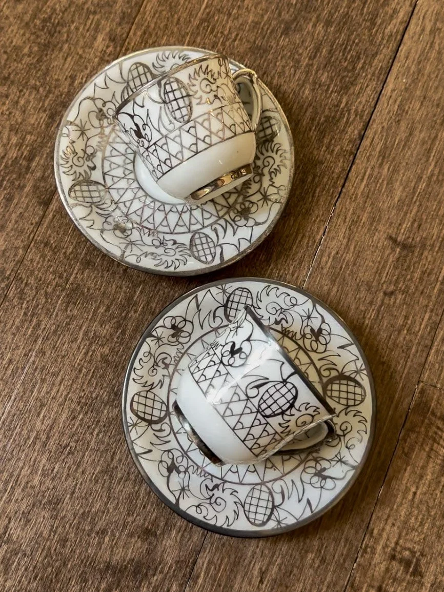 silver espresso cups