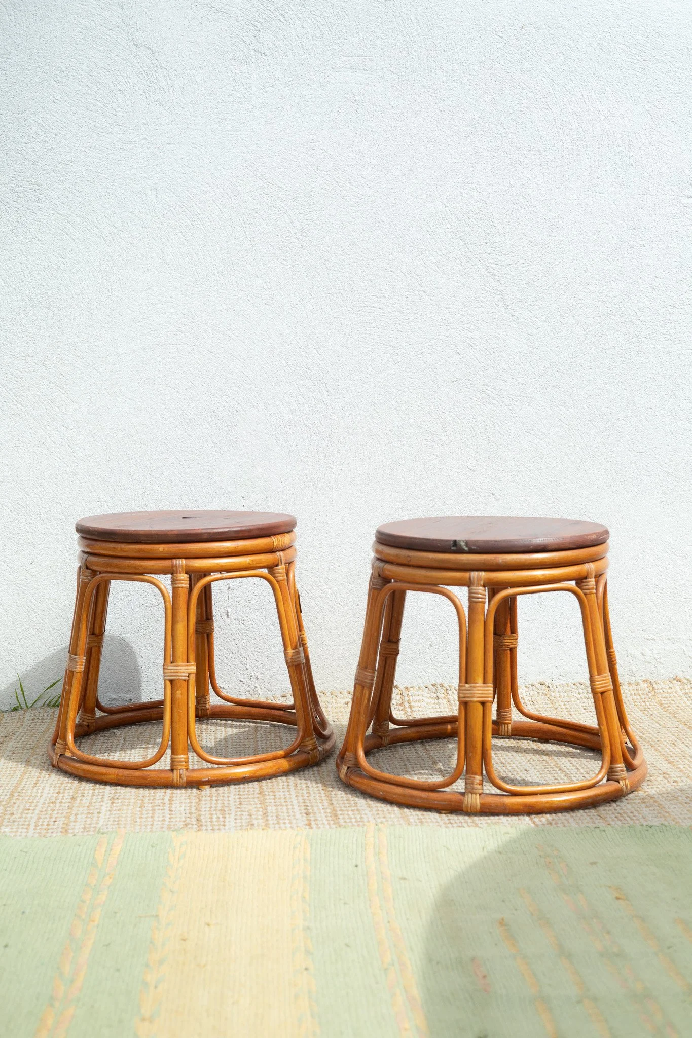 the scandinavian bamboo stools