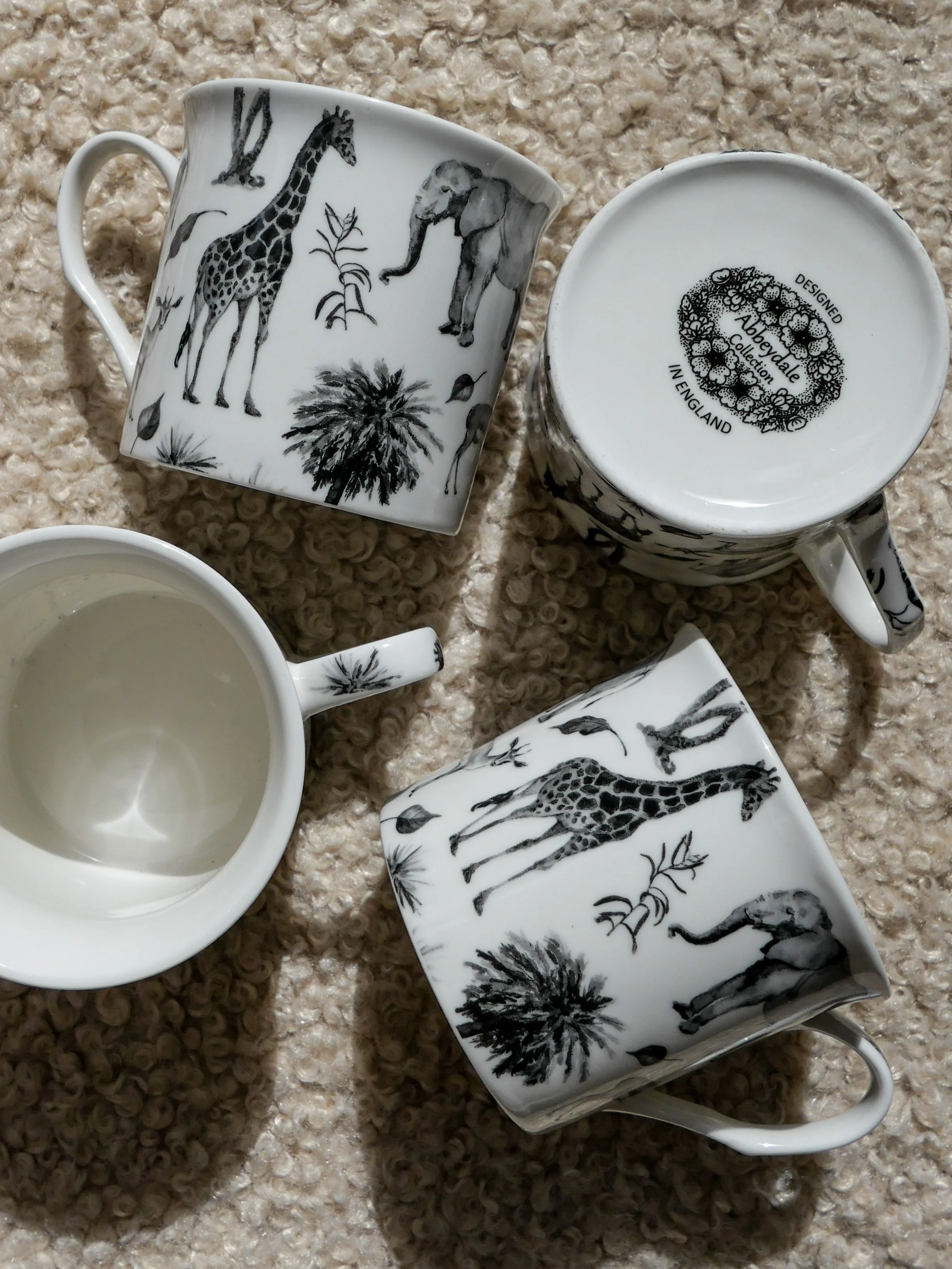 safari abbeydale china mugs