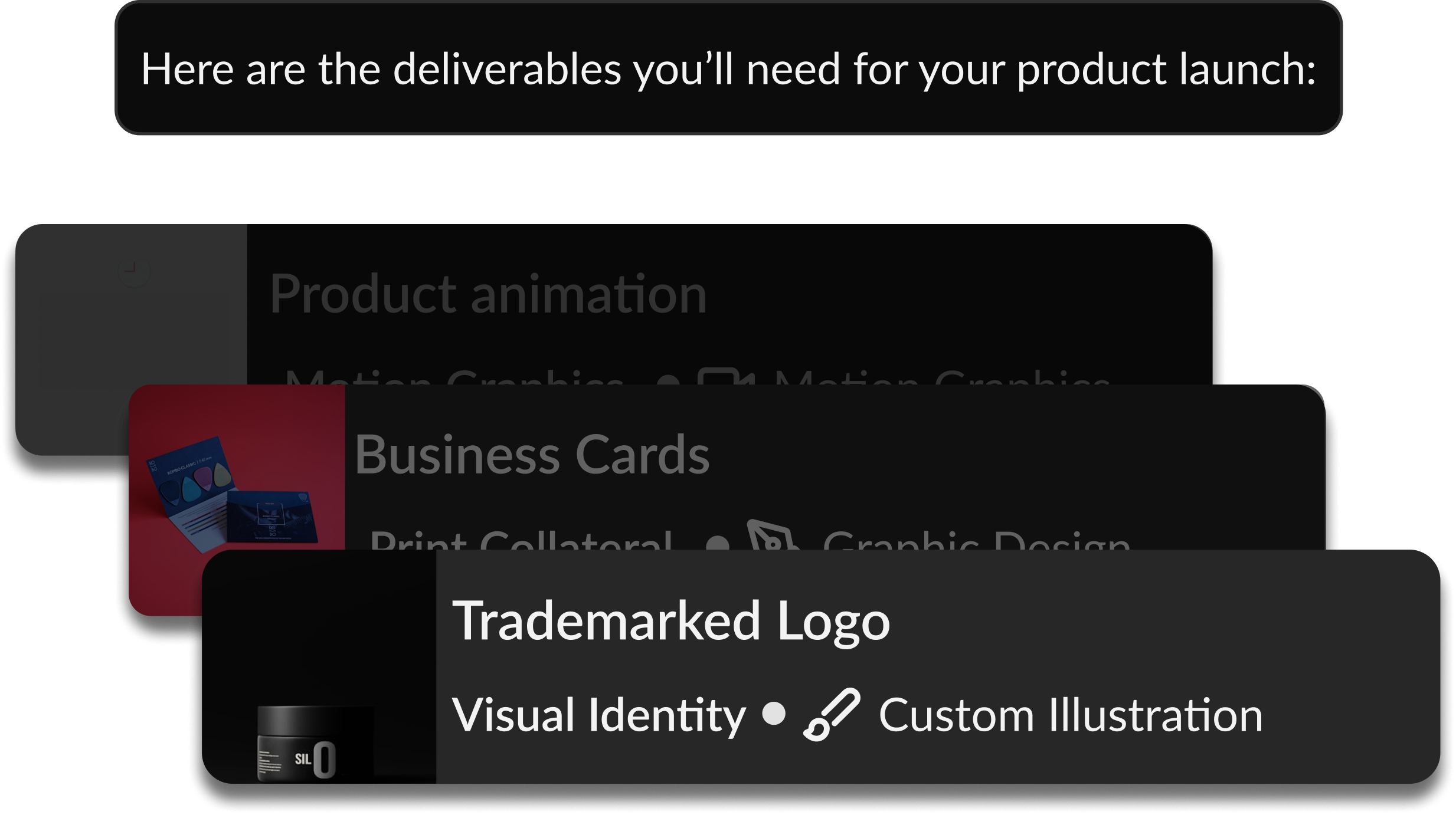 Spark generated deliverables screen