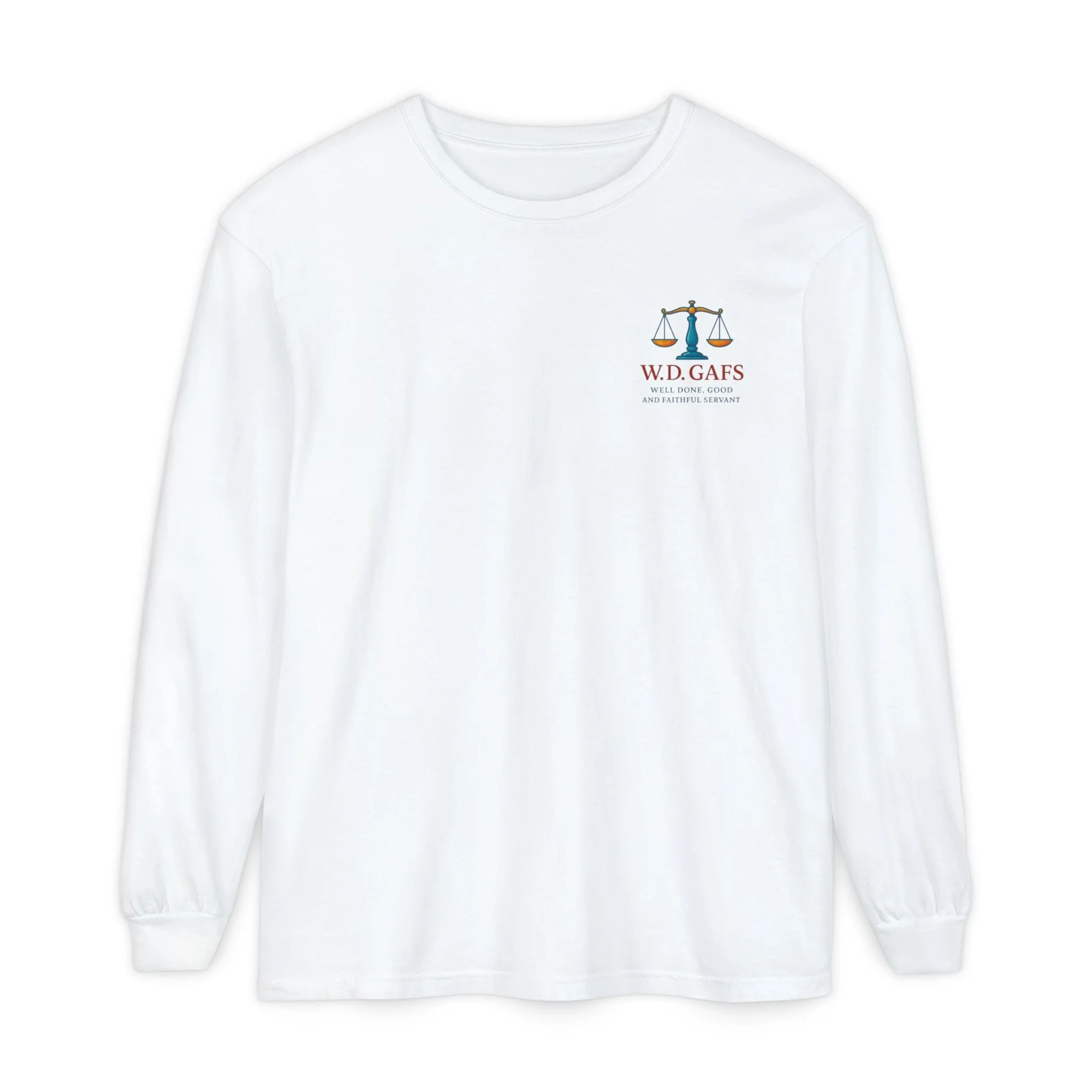8 Fates Long Sleeve T-Shirt — W.D. GAFS Logo-Front and Back Graphic