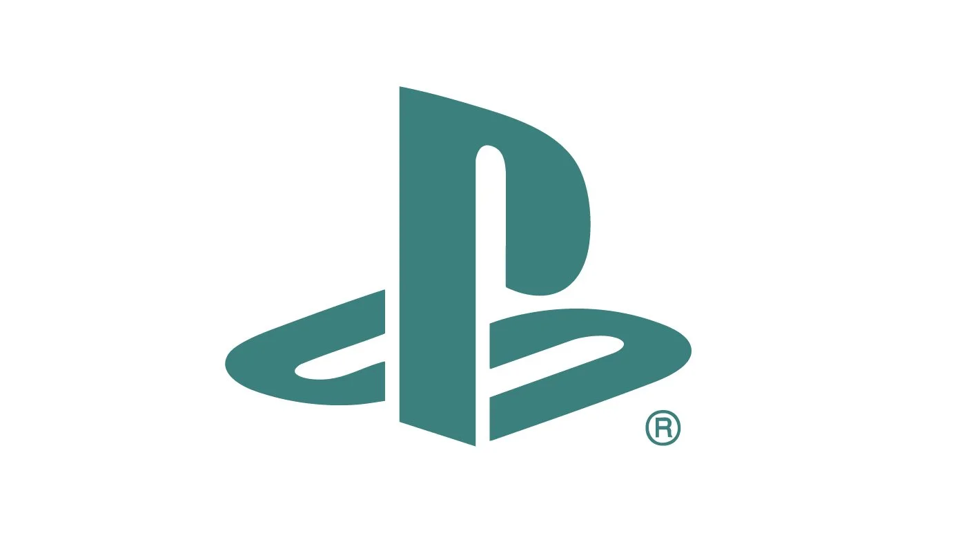 PlayStation logo, teal colored, with a registered trademark symbol.