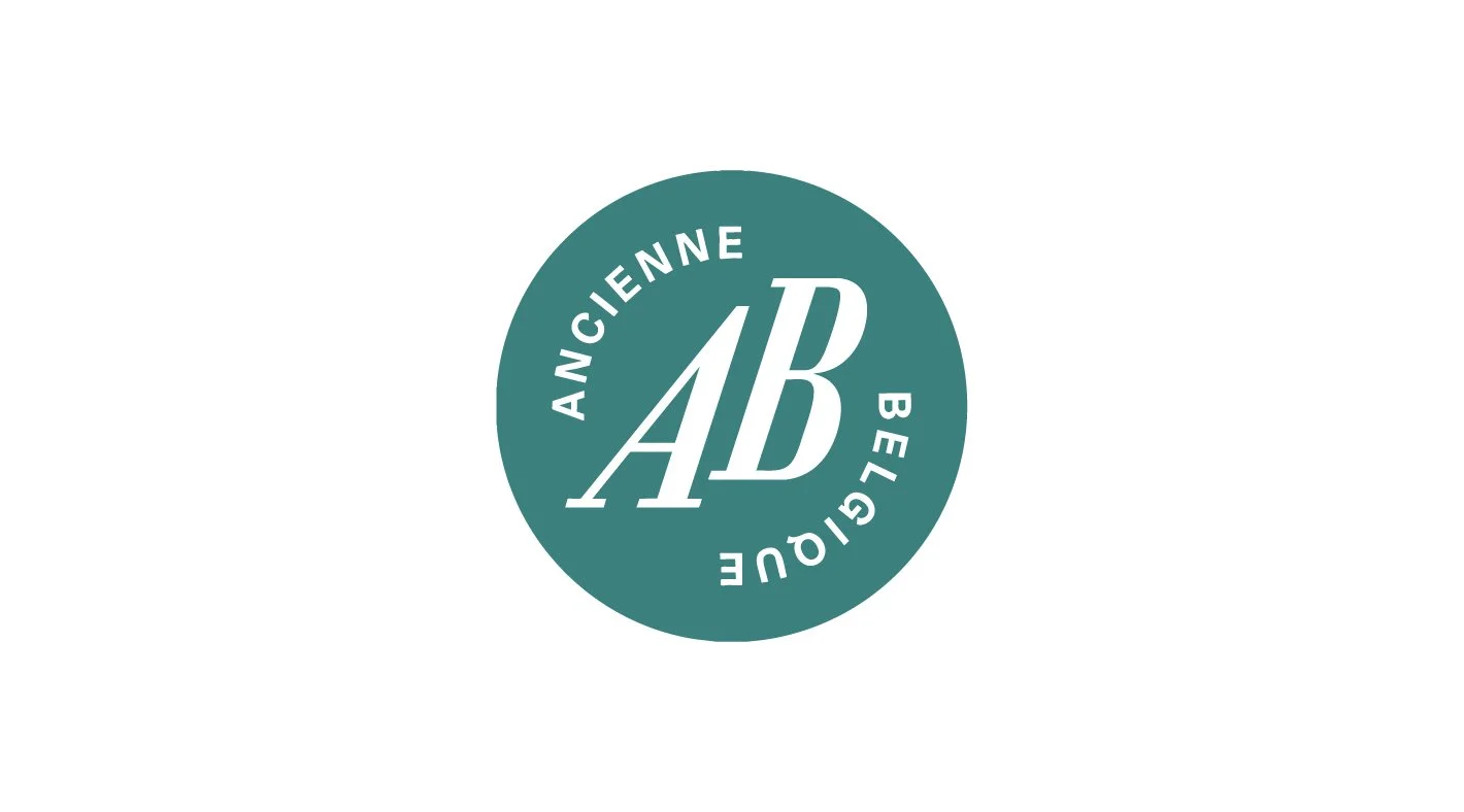 Logo with the text 'AB' and the words 'Ancienne Belgique' arranged in a circle around it.