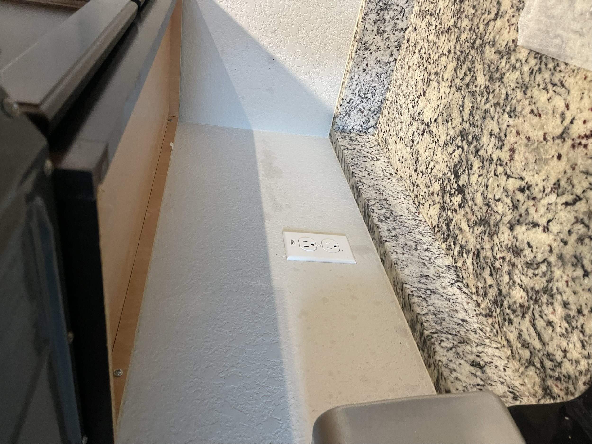 Before backsplash installation