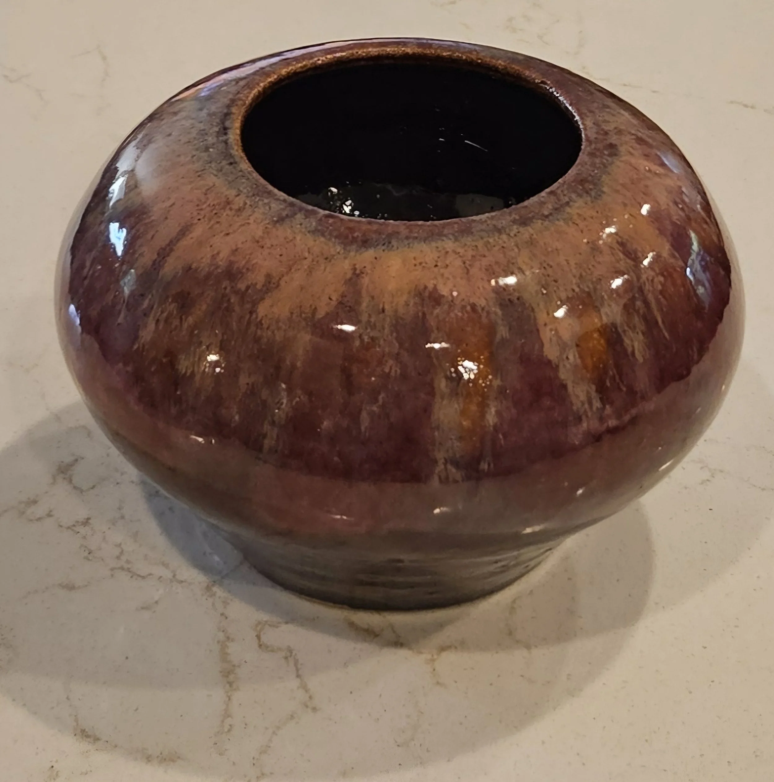 Rootbeer and Rose Quartz Vase