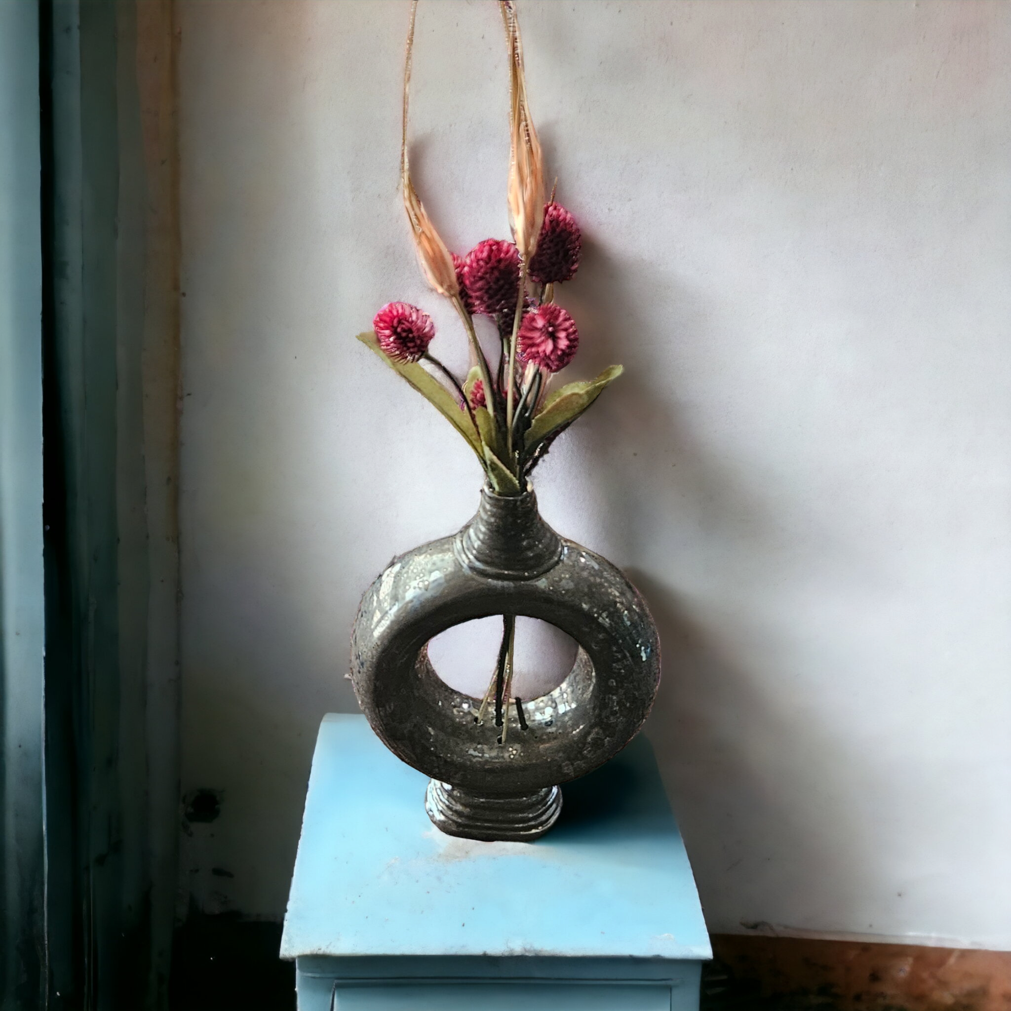 Vintage Gold Donut Vase