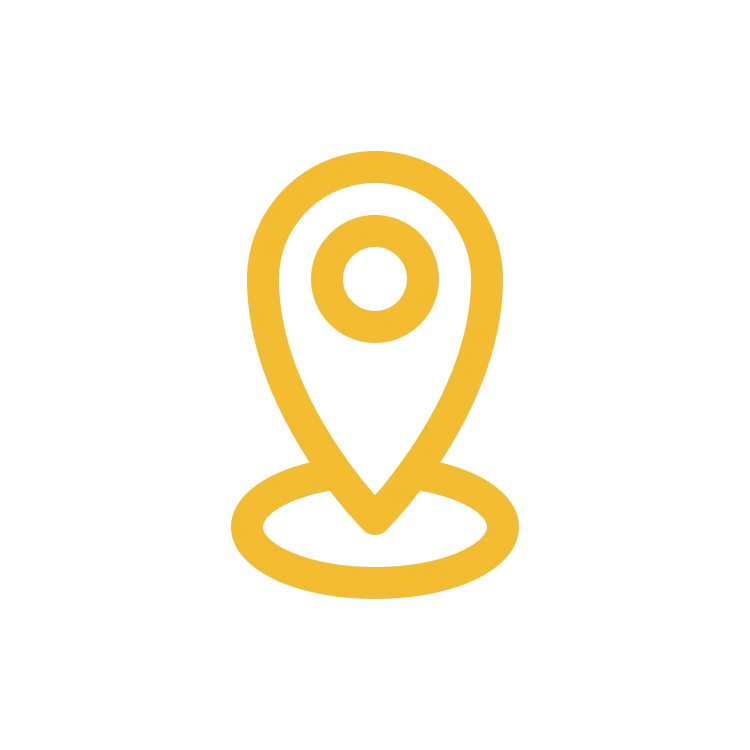 A yellow map location icon