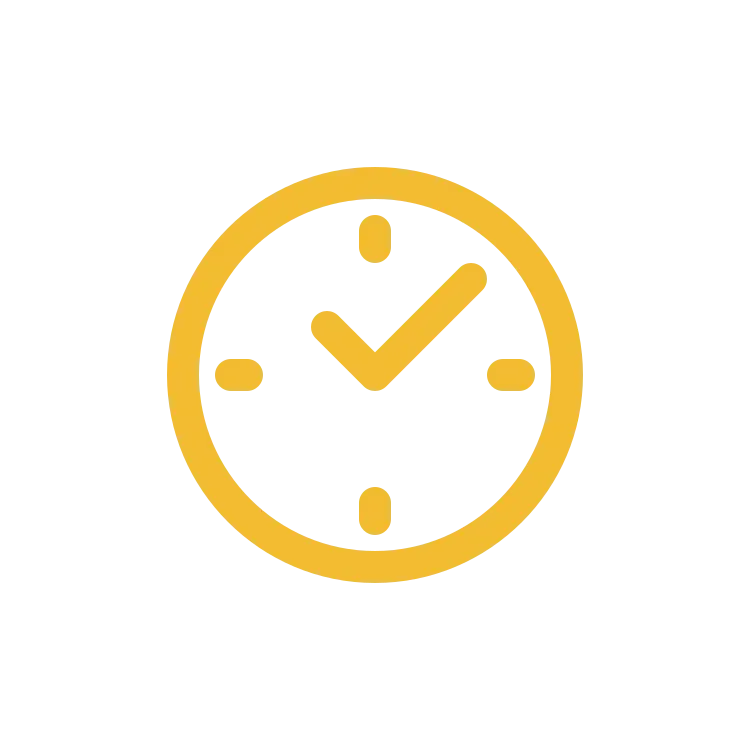 A yellow clock icon