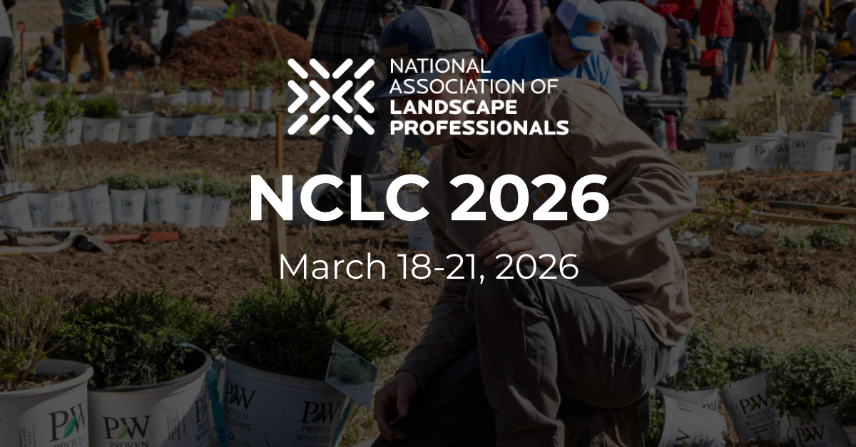 NCLC 2026 at Michigan State University featuring landscape students competing and Mours Enterprise supporting as an Ambassador sponsor.