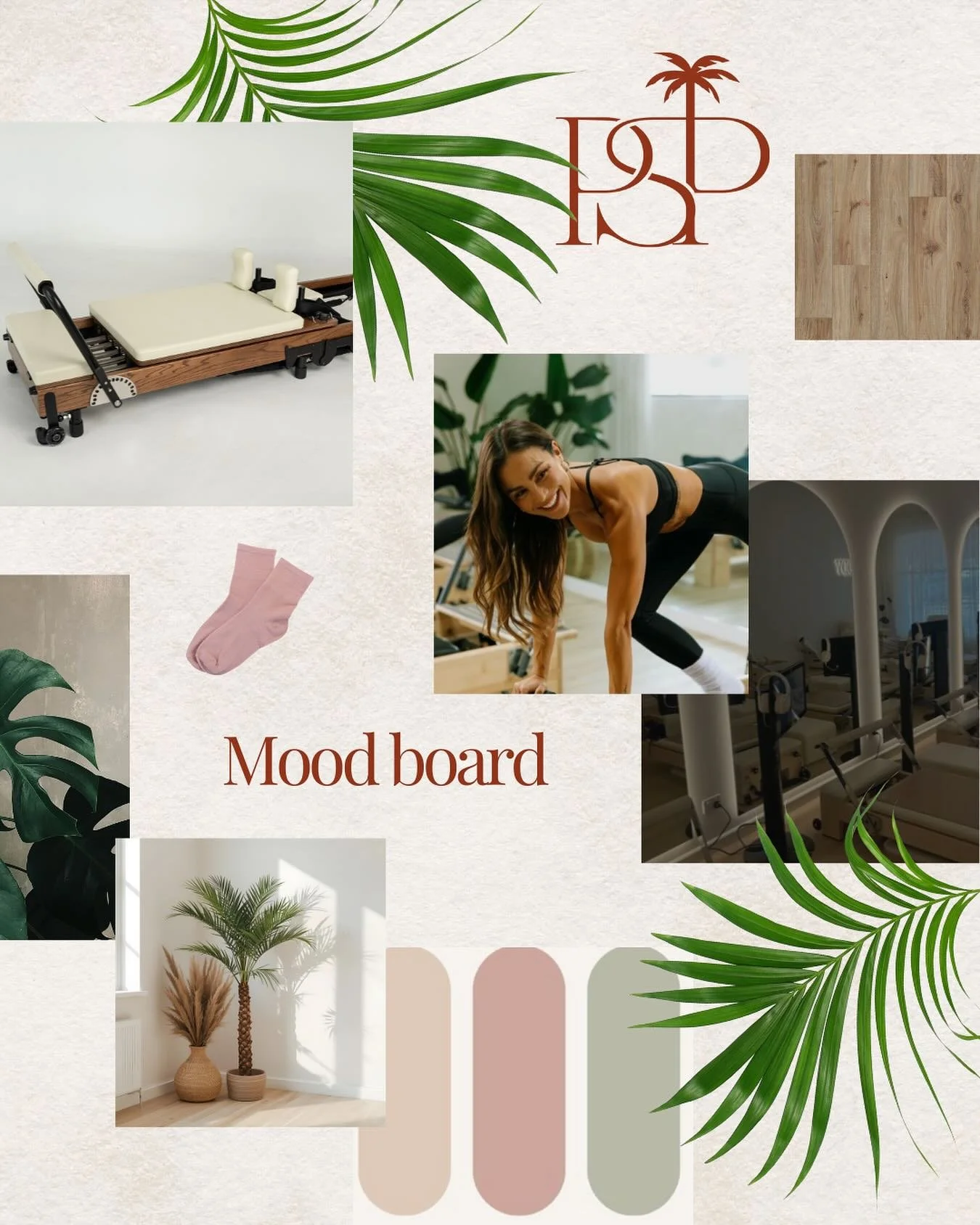 Mood board Monday! 🌴🤎

Palm St Pilates is transforming into a serene oasis! Our boutique Reformer studio will blend earthy vibes with warm woods, palm trees, and soothing scents. Stay tuned for updates and sneak peeks! 👀

#PalmStPilates #fromepila