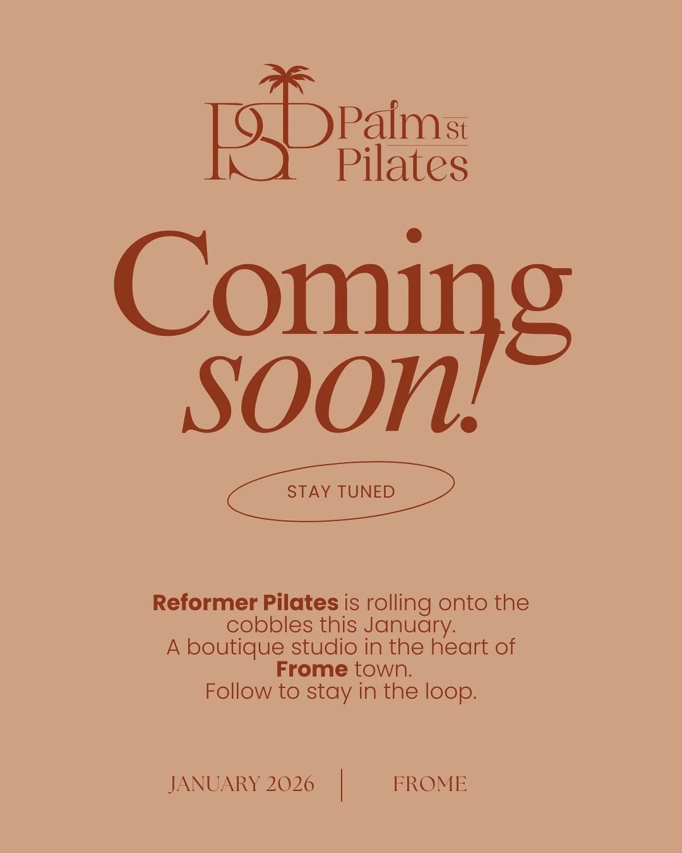 🌴 PALM ST PILATES IS COMING TO FROME! 🌴
Get ready&hellip; we&rsquo;re bringing Reformer Pilates to the cobbles this January 2026 and we cannot wait!

Think:
✨ Intentional movement
✨ A calm, contemporary space
✨ Thoughtfully curated essentials
✨ A s
