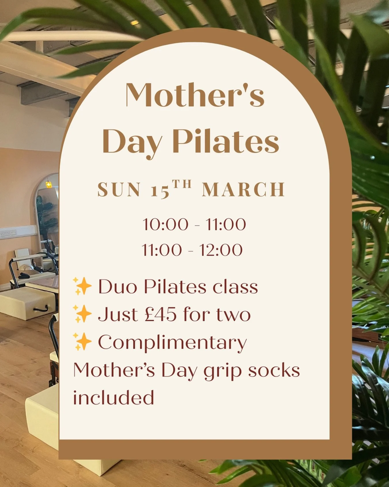 🌸 Mother&rsquo;s Day at Palm St Pilates 🌸
Celebrate Mother&rsquo;s Day with movement, connection and a little self-care at Palm St Pilates 🤎

Bring your mum, mother figure, son or daughter for a special duo class designed to leave you both feeling