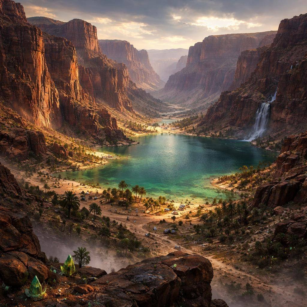 Fantasy world region landscape created with AI worldbuilding app for Dungeon Masters