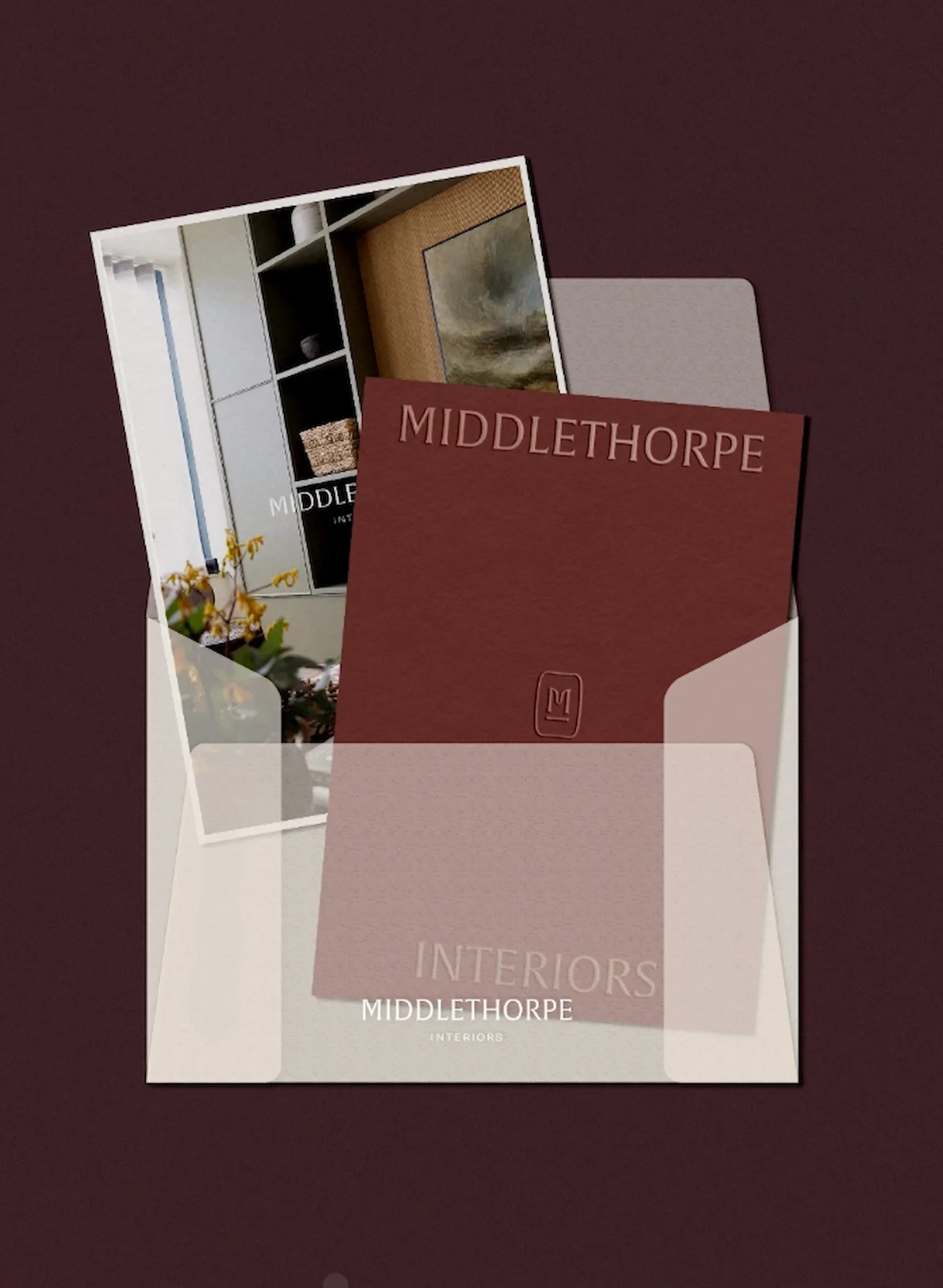 Interior design with landscape art above a fireplace plus white tulips and a neutral palette for Middlethorpe Interiors