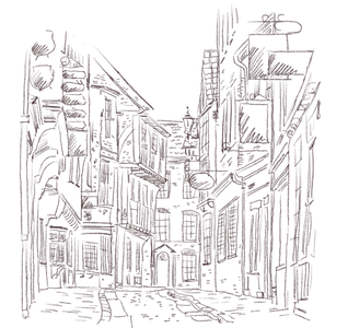 Dark burgundy circular candle packaging for Shambles scent featuring notes of Earl Grey tea, cedarwood and smoked leather