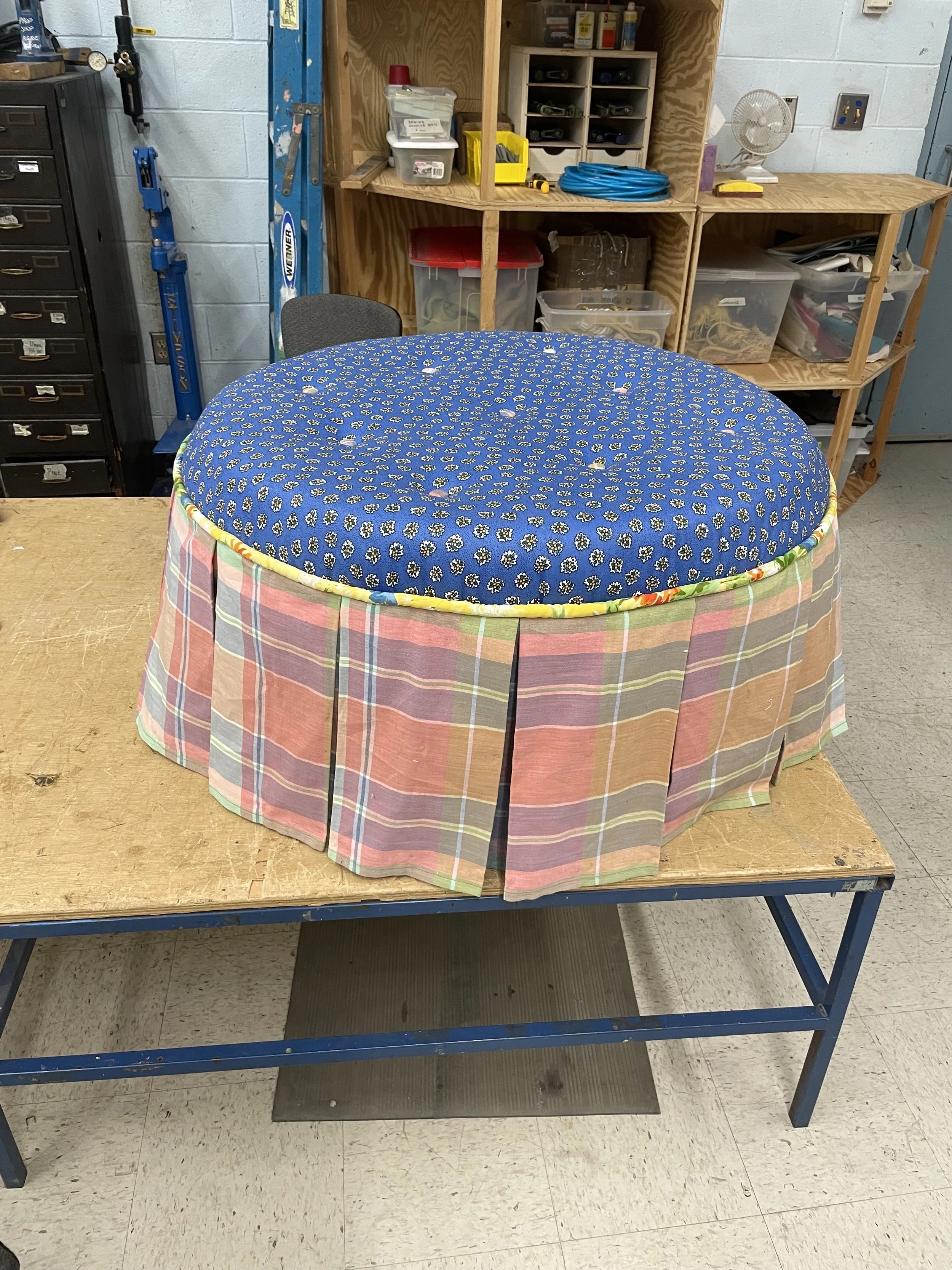 Upholstered ottoman